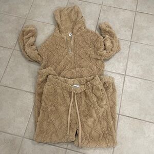 No Boundaries Tan Sherpa Fleece